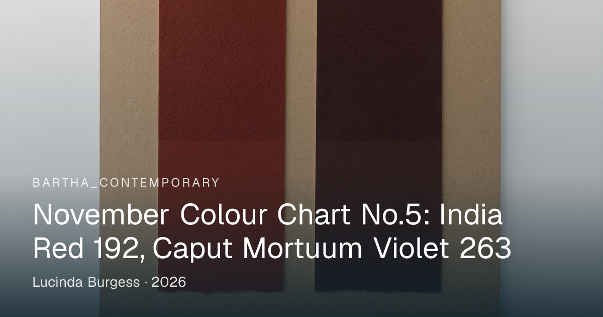Lucinda Burgess — November Colour Chart No.5: India Red 192, Caput ...